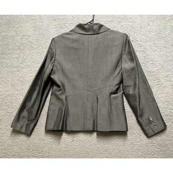 Kasper ASL Blazer Womens 6P Gray 3 Button Lined Long Sleeve - Picture 2 of 12